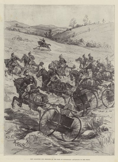 New Galloping Gun designed by the Earl of Dundonald, advancing to the Front by Melton Prior